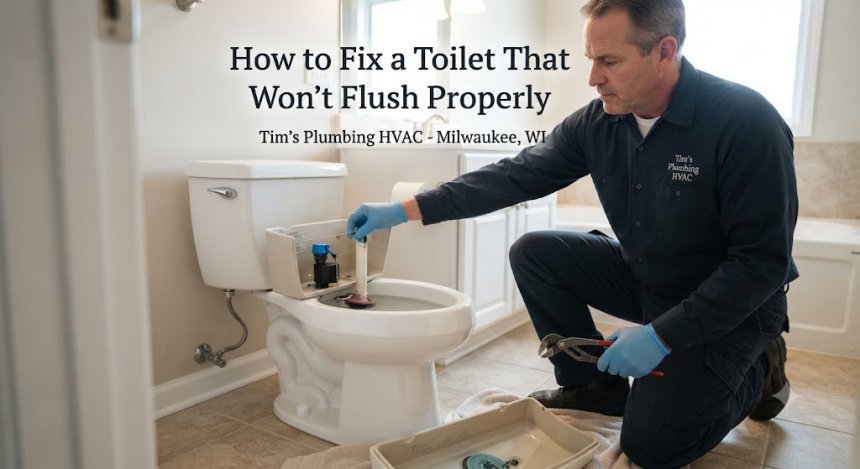 How to Fix a Toilet That Won’t Flush Properly