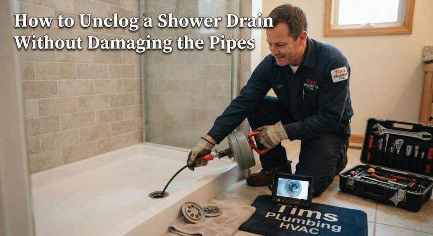 How to Unclog a Shower Drain Safely | Tims Plumbing HVAC